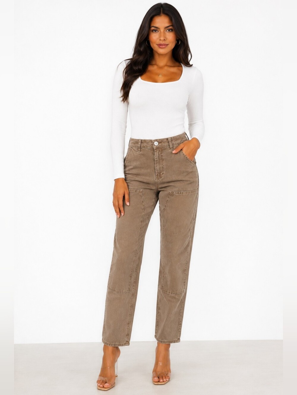 Five Star General Khaki Pants Women’s Stretch Cotton Straight Leg . Size 24